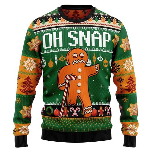 Oh Snap Gingerbread Sweater: Unisex Ugly Christmas Sweater