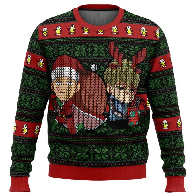 Get Festive with One Punch Man Holiday Ugly Christmas Sweater – Limited Edition Fun!