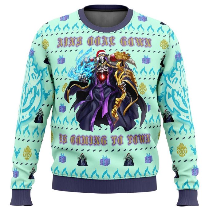 Get Festive with the Overlord Ainz Ooal Gown Ugly Christmas Sweater – Limited Edition!