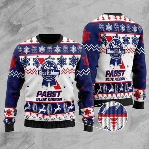 Get Festive with the Pabst Blue Ribbon Christmas Sweater – Limited Edition Holiday Apparel