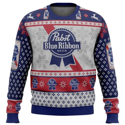 Pabst Blue Ribbon Ugly Christmas Sweater: Festive & Fun Apparel for the Holidays!