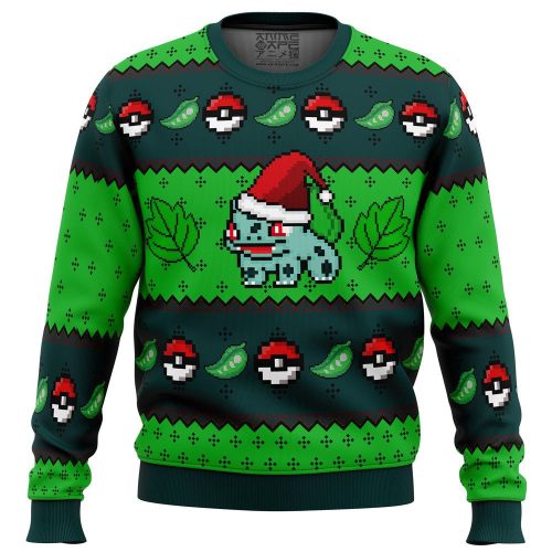 Get Festive with Pokemon Bulbasaur Ugly Christmas Sweater – Limited Edition Holiday Apparel