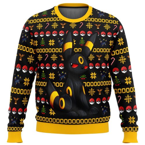 Get Festive with Pokemon Christmas Umbreon Ugly Sweater - Limited Edition Holiday Wear
