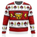 Get Festive with Pokemon Pikachu Ugly Christmas Sweater Print – Perfect Holiday Apparel!