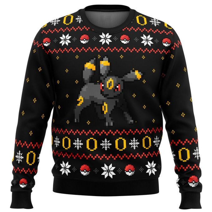 Get Festive with Pokemon Ring of Umbreon Ugly Christmas Sweater – Limited Edition!