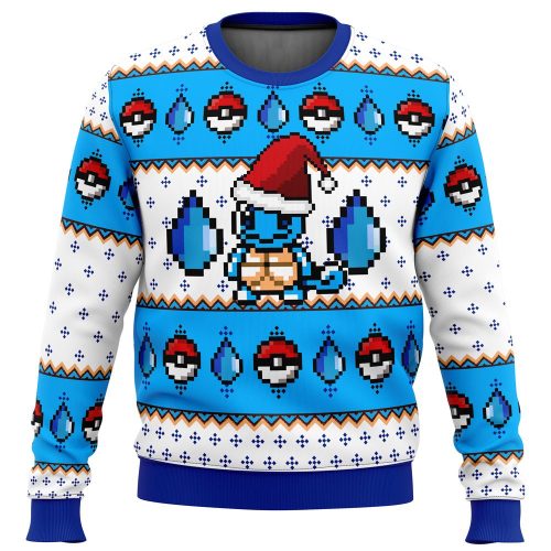 Get Festive with Pokemon Squirtle Ugly Christmas Sweater - Limited Edition Holiday Apparel