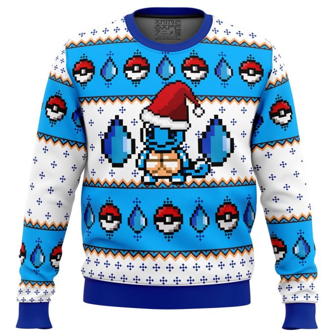 Get Festive with Pokemon Squirtle Ugly Christmas Sweater – Perfect Holiday Gift for Pokemon Fans!