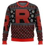 Get Festive with Pokemon Team Rocket Red Black Ugly Christmas Sweater