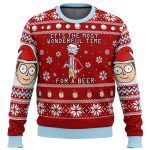 Get Festive with Rick and Morty Ugly Christmas Sweater – Perfect for Beer Lovers!