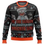 Get Festive with Rick and Morty Tis The Season Ugly Christmas Sweater – Limited Edition