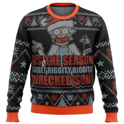 Get Festive with Rick and Morty Tis The Season Ugly Christmas Sweater - Limited Edition