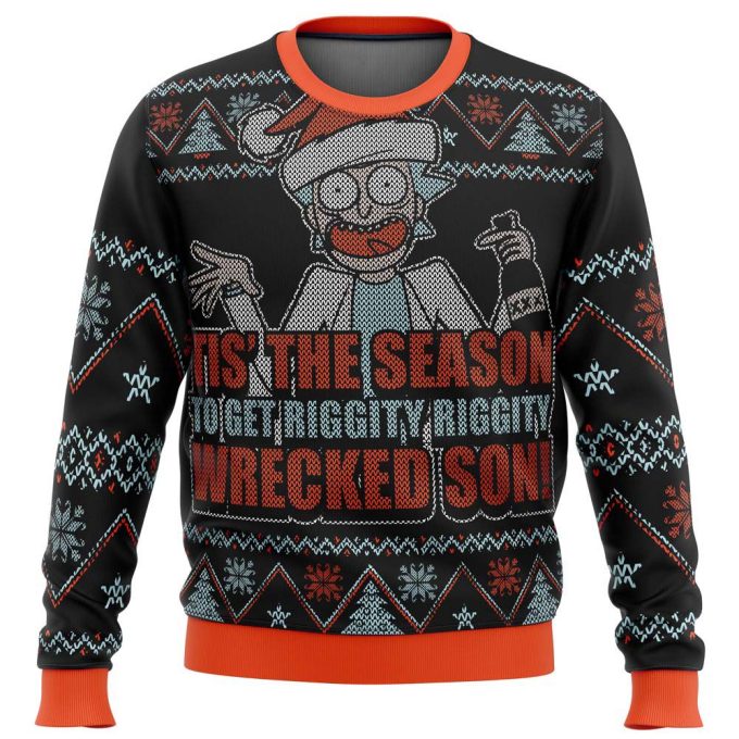 Get Festive with Rick and Morty Tis The Season Ugly Christmas Sweater – Limited Edition