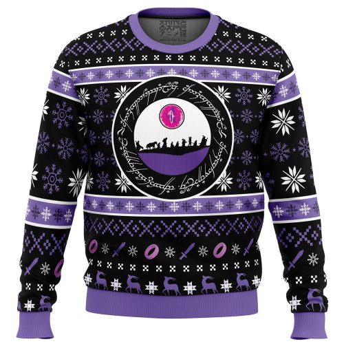 Get Festive with a Ring Language Lord of the Ring Ugly Christmas Sweater!
