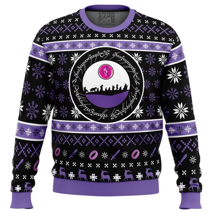 Get Festive with a Ring Language Lord of the Ring Ugly Christmas Sweater!
