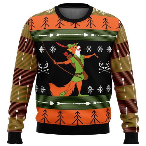 Get Festive with Robin Hood Ugly Christmas Sweater - Perfect Holiday Attire for a Stylish Twist!