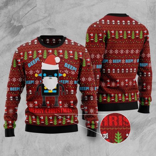 Get Festive with the Robot Santa Ugly Christmas Sweater - Xmas Ugly Sweater