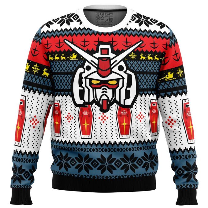 Get Festive with RX 78 Gundam Ugly Christmas Sweater – Perfect for Anime Lovers!