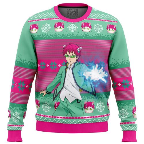 Get Festive with Saiki K Ugly Christmas Sweater - The Ultimate Holiday Attire!