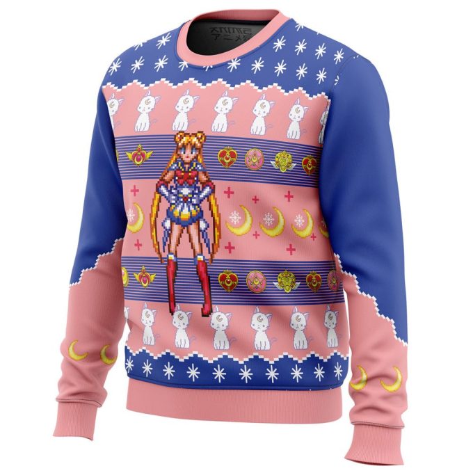 Sailor Moon Ugly Christmas Sweater: Festive Anime-Inspired Design for Perfect Holiday Cosplay