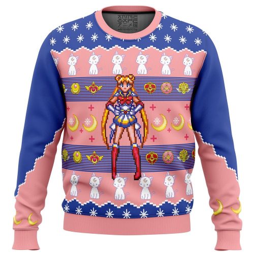 Sailor Moon Ugly Christmas Sweater: Festive Anime-Inspired Design for Perfect Holiday Cosplay