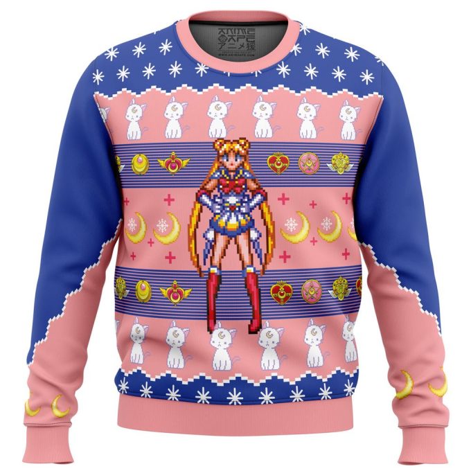 Sailor Moon Ugly Christmas Sweater: Festive Anime-Inspired Design for Perfect Holiday Cosplay