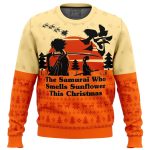 Samurai Champloo Christmas Ugly Sweater: The Samurai Who Smells Sunflower – Festive & Unique