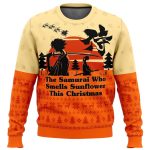 Samurai Champloo Sunflower Ugly Christmas Sweater – Unique Holiday Attire