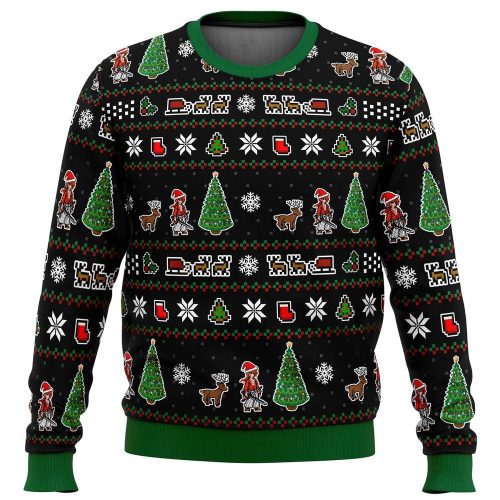 Get Festive with the Samurai X Christmas Tree Ugly Christmas Sweater - Perfect for Holiday Fun!