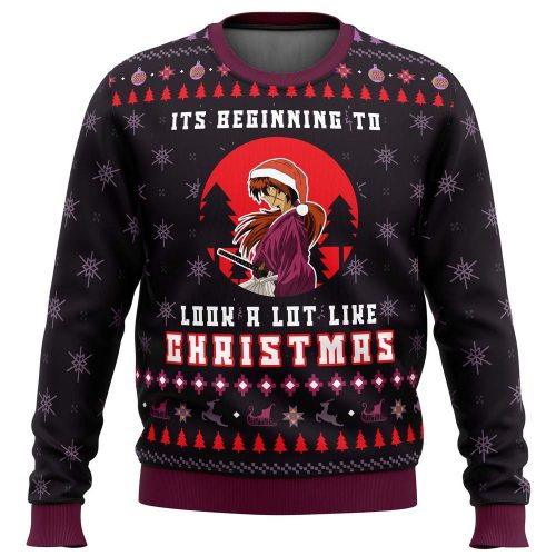 Samurai X Ugly Christmas Sweater - Its Beginning To Look a Lot Like Christmas