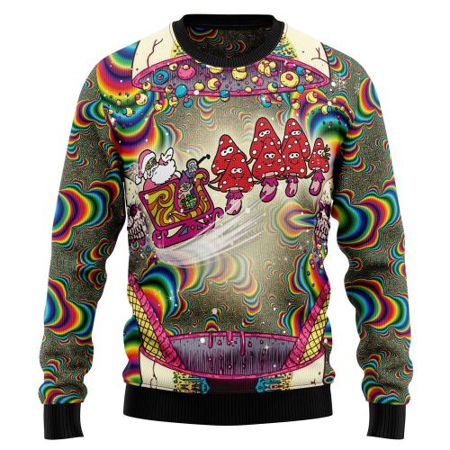 Get Festive with Santa and Mushroom Ugly Christmas Sweater – Xmas Ugly Sweater!