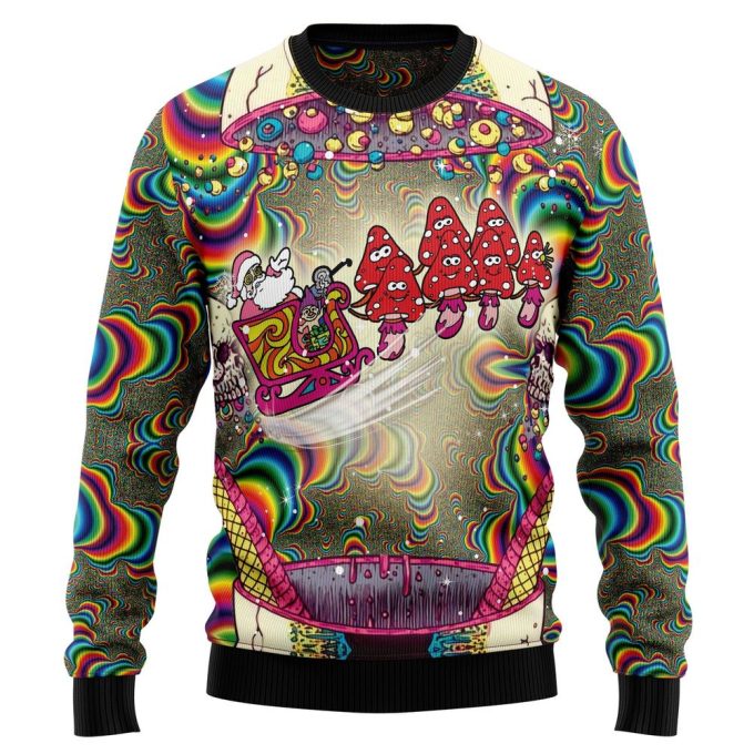 Get Festive with Santa and Mushroom Ugly Christmas Sweater – Xmas Ugly Sweater!