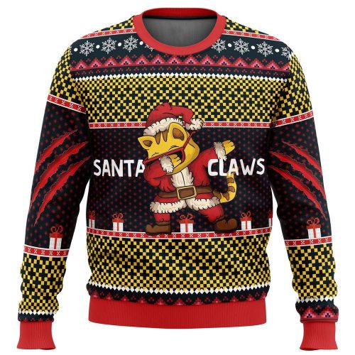 Get Festive with Santa Claws Ugly Christmas Sweater: Perfect Holiday Attire!