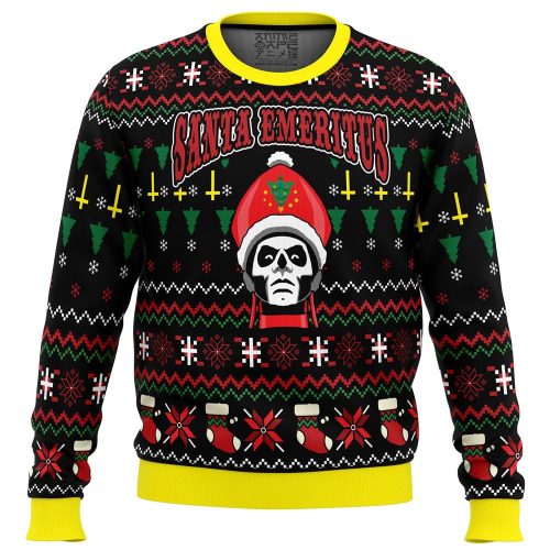 Get Festive with Santa Emeritus Papa Emeritus Ugly Christmas Sweater