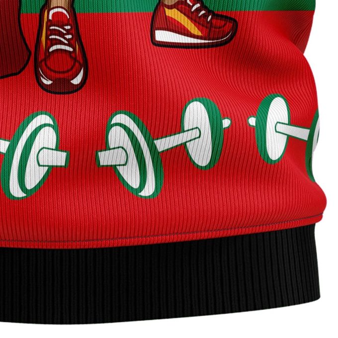 Get Festive with Santa Gym Xmas Ugly Sweater – Perfect Christmas Outfit Gift!