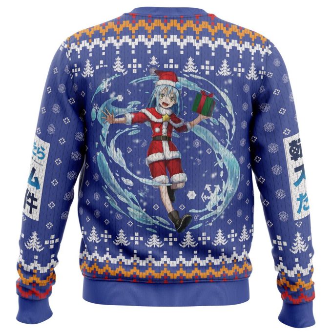 Santa Rimuru Slime Christmas Sweater: Festive Reincarnation Delight