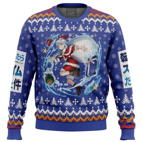 Santa Rimuru Slime Christmas Sweater: Festive Anime-Inspired Attire for the Holidays