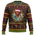 Get Festive with the Santa Samus Aran Metroid Ugly Christmas Sweater – Perfect Holiday Attire!