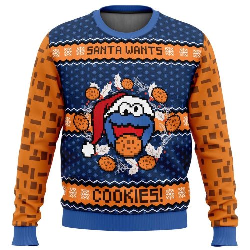Spread Holiday Cheer with Santa Wants Cookies! Ugly Christmas Sweater