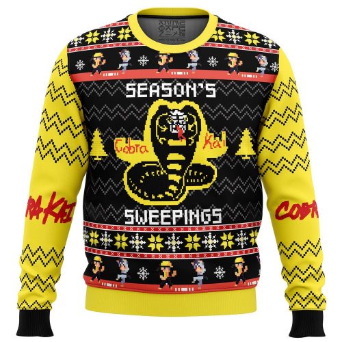 Cobra Kai Ugly Christmas Sweater - Season s Sweepings Limited Edition Festive Apparel
