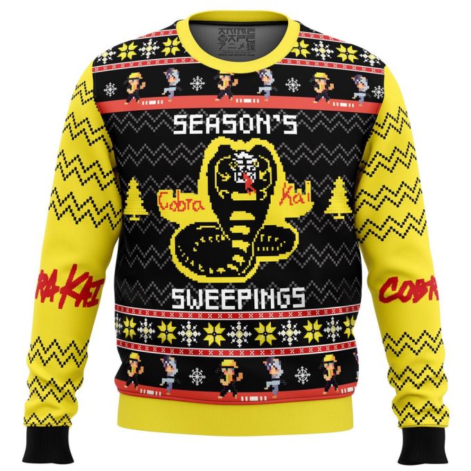 Cobra Kai Ugly Christmas Sweater – Season s Sweepings Limited Edition Festive Apparel