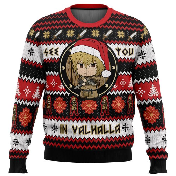 Shop the Festive See You in Valhalla Vinland Saga Christmas Sweater
