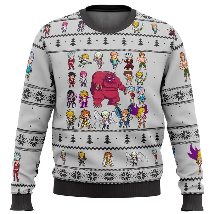 Seven Deadly Sins Sprites Ugly Christmas Sweater: Festive and Quirky Holiday Apparel