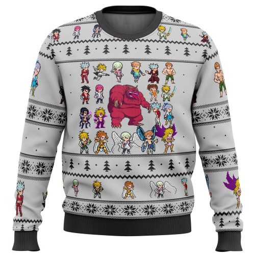 Seven Deadly Sins Sprites Ugly Christmas Sweater: Festive and Quirky Holiday Apparel