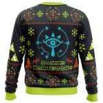 Sheikah Legend of Zelda Ugly Christmas Sweater: Festive Gaming Apparel for Zelda Fans!