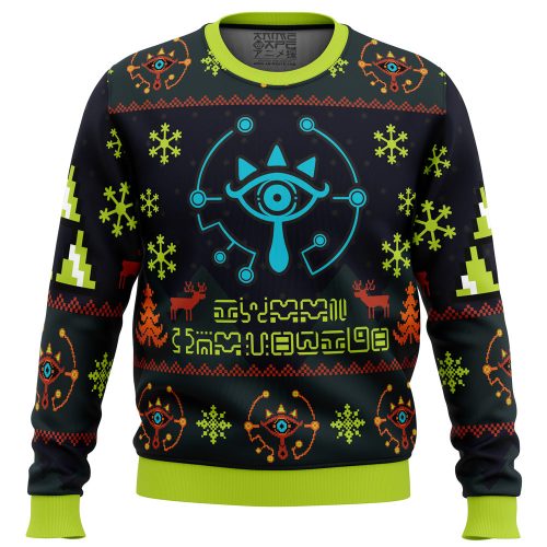 Get Festive with Sheikah Legend of Zelda Ugly Christmas Sweater - Perfect for Gamers!
