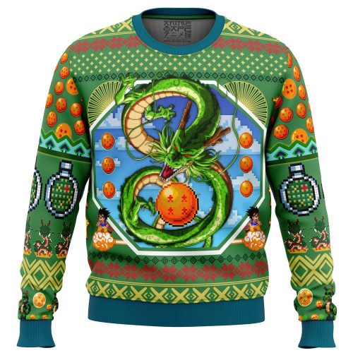 Get Festive with Shenron Dragon Ball Ugly Christmas Sweater – Limited Time Offer!
