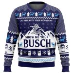 Get Festive with Show Me Your Busch Ugly Christmas Sweater – Perfect Holiday Attire!