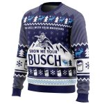 Get Festive with Show Me Your Busch Ugly Christmas Sweater – Perfect Holiday Attire!
