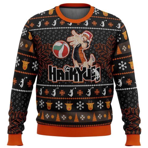 Get Festive with Shoyo Hinata Haikyuu Ugly Christmas Sweater – Perfect for Anime Fans!