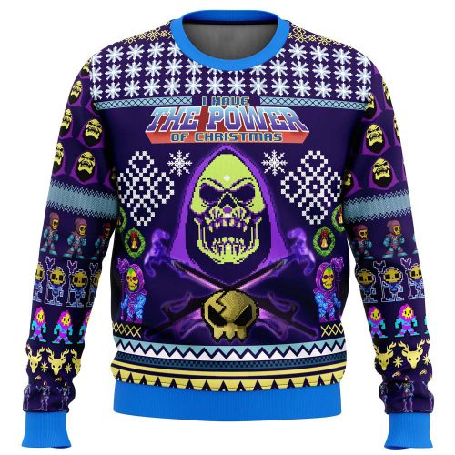 Skeletor Masters of the Universe Ugly Christmas Sweater - Festive Retro Design